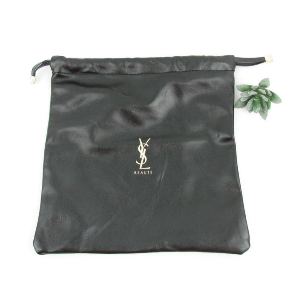 YSL Beauté Black Drawstring Pouch – Travel Makeup Bag